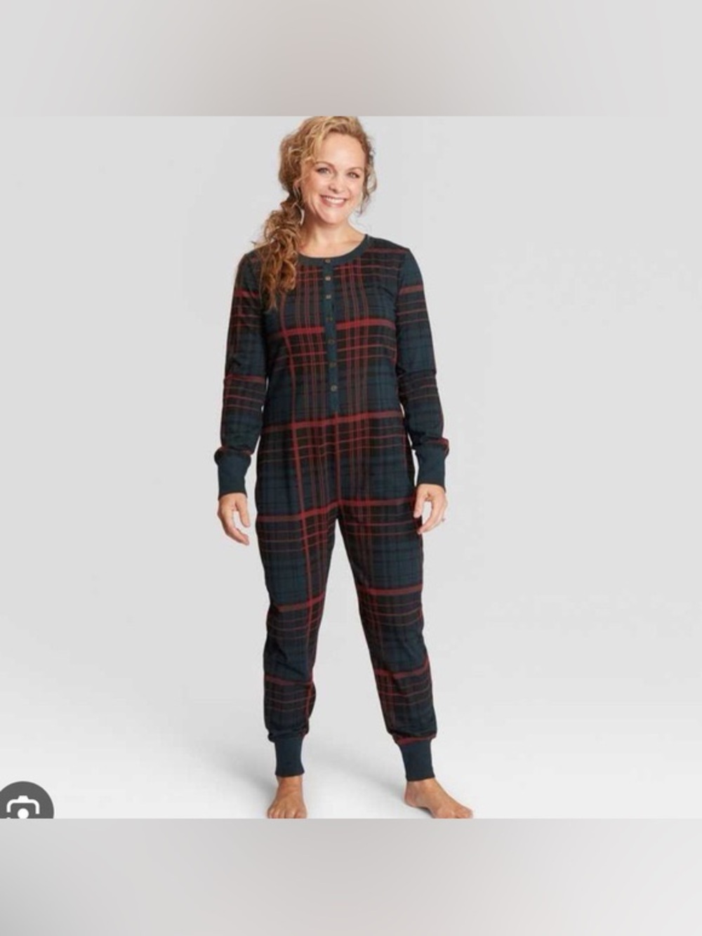 Hearth & Hand Plaid Adult Pajama Onesie